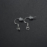 300pcs DIY Earrings Setting Silver Plated Earring Hooks Stud Plugs Jump Rings