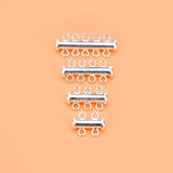 DIY 4-Row Circle Connector 925 Silver Bracelet Necklace Jewelry