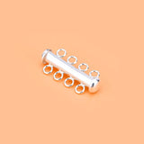DIY 4-Row Circle Connector 925 Silver Bracelet Necklace Jewelry