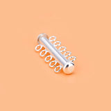 DIY 4-Row Circle Connector 925 Silver Bracelet Necklace Jewelry