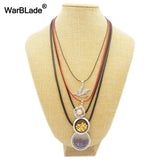 3pcs Leather Cord Necklace String with Rotary Buckle for DIY Jewelry