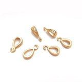4PCS 18k Plated Zircon Pendant Findings Necklace Charms DIY Jewelry Making