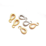 4PCS 18k Plated Zircon Pendant Findings Necklace Charms DIY Jewelry Making
