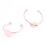 10pcs Stainless Steel Ring Blanks 8mm Circle Pad Bezels For DIY Jewelry