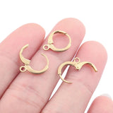 40Pcs Raw Brass French Earring Hook Ear Wire Lever Back Clasps for DIY Jewelry