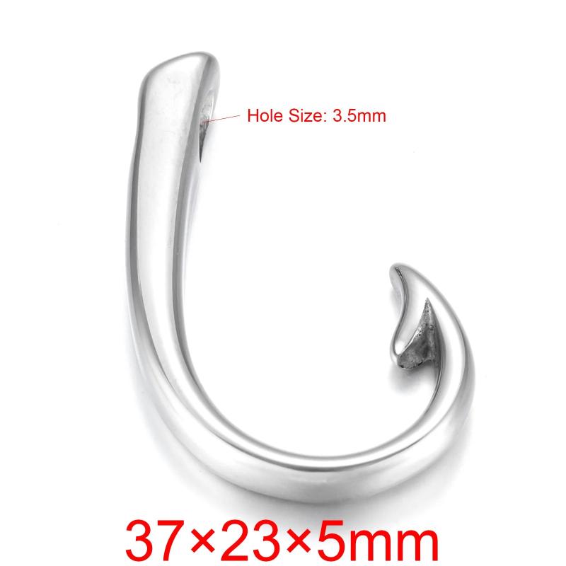 2pcs Stainless Steel Hooks Pendant Bracelet Clasp Fishhook