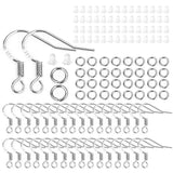 300pcs Silver Earring Hooks Studs Jump Rings Kit DIY Jewelry