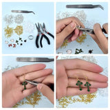 300pcs Silver Earring Hooks Studs Jump Rings Kit DIY Jewelry