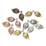 50pcs 13x32mm Leaves Charms for DIY Earrings Tree Leaf Pendants