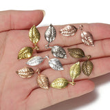 50pcs 13x32mm Leaves Charms for DIY Earrings Tree Leaf Pendants