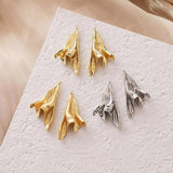 2PCS Pleated Pendant Charms for DIY Earrings 14k Plated Accessories