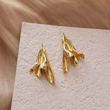 2PCS Pleated Pendant Charms for DIY Earrings 14k Plated Accessories