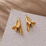 2PCS Pleated Pendant Charms for DIY Earrings 14k Plated Accessories