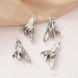 2PCS Pleated Pendant Charms for DIY Earrings 14k Plated Accessories