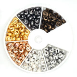 500pcs Mixed Style Iron Crimp Bead Covers Jewelry Finding