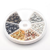 500pcs Mixed Style Iron Crimp Bead Covers Jewelry Finding