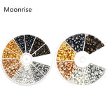 500pcs Mixed Style Iron Crimp Bead Covers Jewelry Finding