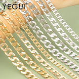 DIY Chain 18k Plated 0.3 Microns Copper Metal Rhodium Plated Charms 1m/Lot