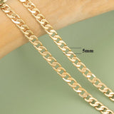 DIY Chain 18k Plated 0.3 Microns Copper Metal Rhodium Plated Charms 1m/Lot