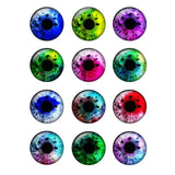 24 Pcs/lot 14mm Blythe Doll Eyes Thin Glass Pupil Eye DIY Accessories BH099