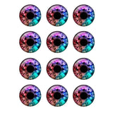 24 Pcs/lot 14mm Blythe Doll Eyes Thin Glass Pupil Eye DIY Accessories BH099