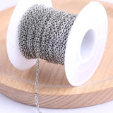 Stainless Steel Round Link Chains for Necklace Jewelry Making DIY
