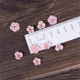 50pcs Pink Flower Resin Beads Hair Clip Jewelry Making Accessories