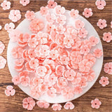 50pcs Pink Flower Resin Beads Hair Clip Jewelry Making Accessories