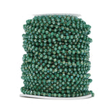 1m Stainless Steel Eyeglasses Chain Green Beaded Rosary Chain Necklace Bracelets