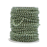 1m Stainless Steel Eyeglasses Chain Green Beaded Rosary Chain Necklace Bracelets