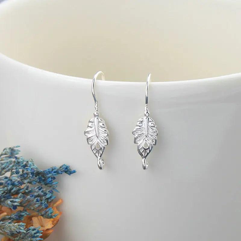 925 Silver Flower Earring Pins Clasps Hooks Earwire