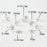 925 Silver Flower Earring Pins Clasps Hooks Earwire