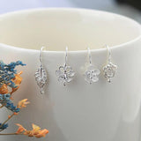 925 Silver Flower Earring Pins Clasps Hooks Earwire