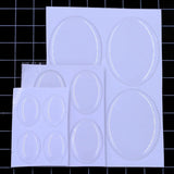 20Pcs Epoxy Resin Domes Cabochons Stickers for DIY Jewelry 18x13mm 25x18mm 40x30