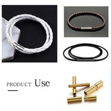 5pcs Leather Rope Spring Clasp Buckle Bracelet Necklace DIY