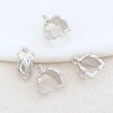 10PCS 7x8.5MM 14K Plated Leaf Clasp for Pendant Making DIY Jewelry