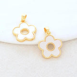 14K Brass Shell Flower Charms Pendants Jewelry Making