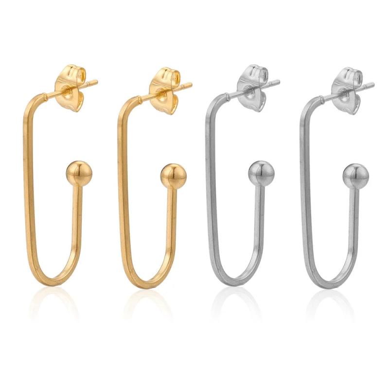10pcs Long C Shape Ear Studs Earrings Accessorie
