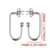 10pcs Long C Shape Ear Studs Earrings Accessorie