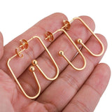 10pcs Long C Shape Ear Studs Earrings Accessorie