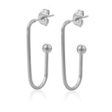 10pcs Long C Shape Ear Studs Earrings Accessorie