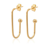 10pcs Long C Shape Ear Studs Earrings Accessorie