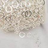1m Rose Round Circle Chains for Jewelry Making DIY Beads Chain Copper Necklace