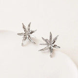 2PCS Flower Studs Earrings 14k Plated for DIY Jewelry Making