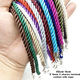 3 Pcs/Lot 6mm Twisted Silk Cord Necklace Multicolor Rope Chain Choker