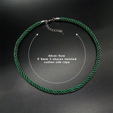 3 Pcs/Lot 6mm Twisted Silk Cord Necklace Multicolor Rope Chain Choker