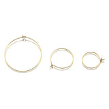 20Pcs Stainless Steel Plated Circle Ear Wire Hoops Earrings Ring Loop
