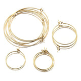 20Pcs Stainless Steel Plated Circle Ear Wire Hoops Earrings Ring Loop