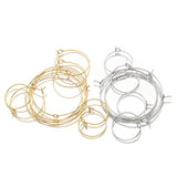 20Pcs Stainless Steel Plated Circle Ear Wire Hoops Earrings Ring Loop