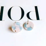 14mm Resin Plastic Acetic Acid Stud Earring DIY Charms 10pcs